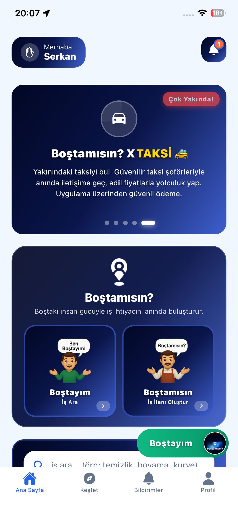 Boştamısın Ana Sayfa - Merhaba Serkan